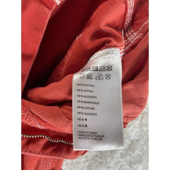 BDG Urban Outfitters Orange/red High Waist Loose Carpenter Jeans Size 25 - Picture 9 of 9